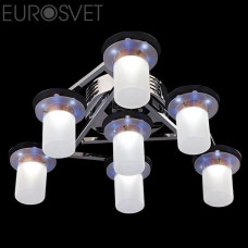 Люстра галогенная Eurosvet 90011/7 хром/бело-синий